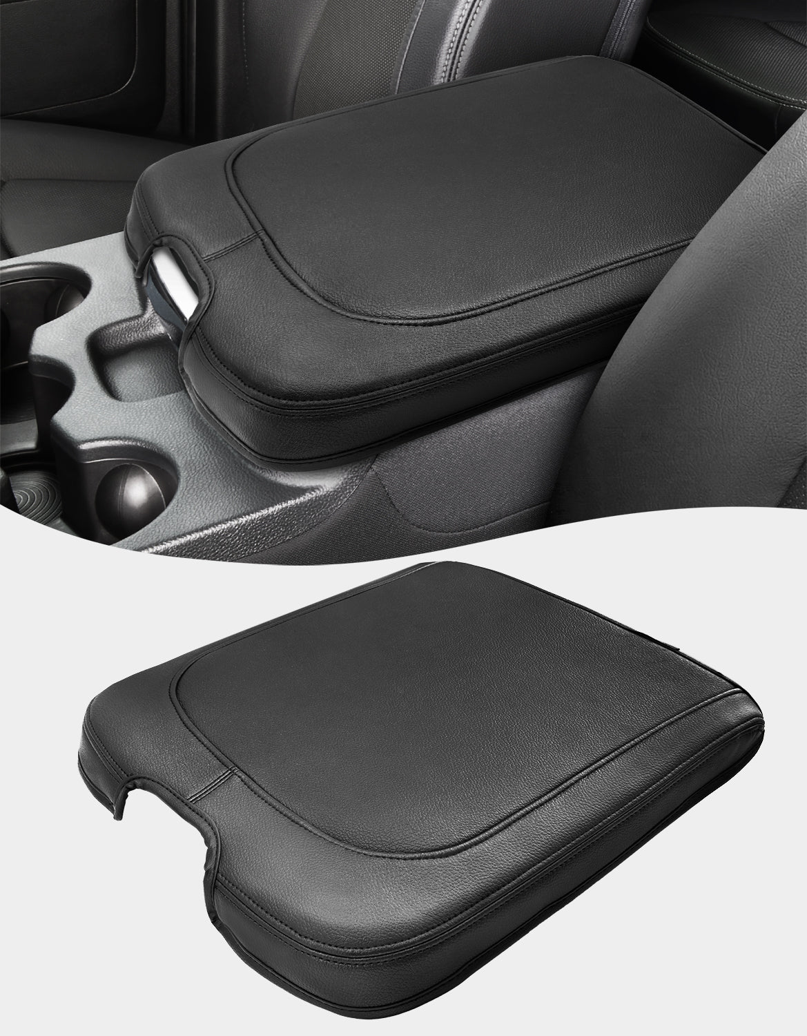 KBH Center Console Armrest Cover for Jump Seat 2013-2018 Dodge Ram 1500,2013-2025 Dodge Ram 2500/3500/1500Classic