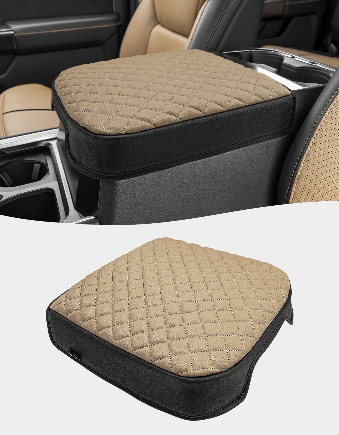 Center Console Cover Pad for Bucket Seat 2023-2026 Ford F250 F350 F450 F550 Super Duty
