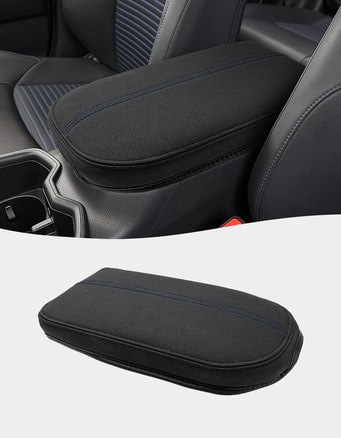 Center Console Armrest Cover Pad for Toyota Rav4 2019-2025 Inner Pocket