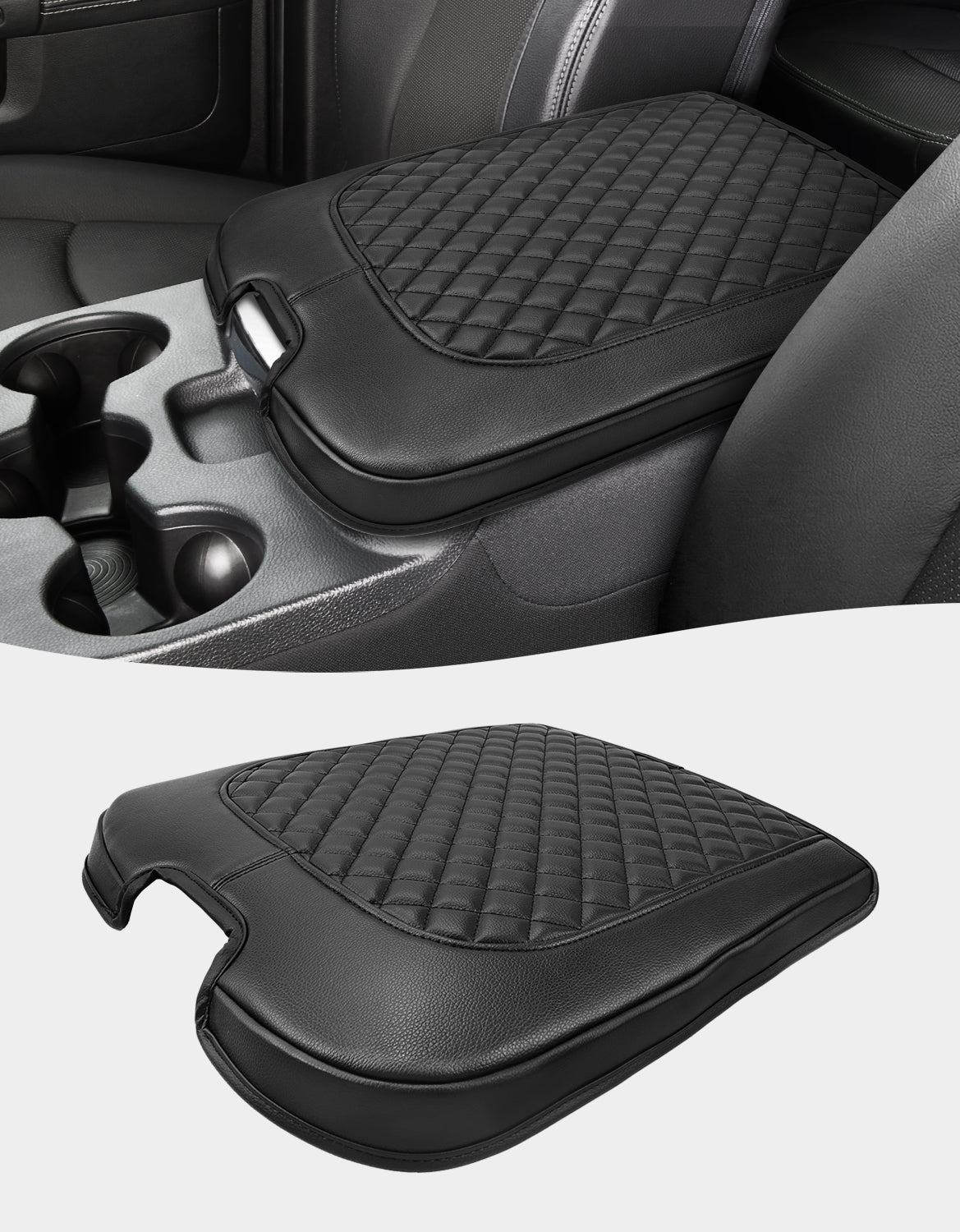 KBH Center Console Armrest Cover for Jump Seat 2013-2018 Dodge Ram 1500,2013-2025 Dodge Ram 2500/3500/1500Classic