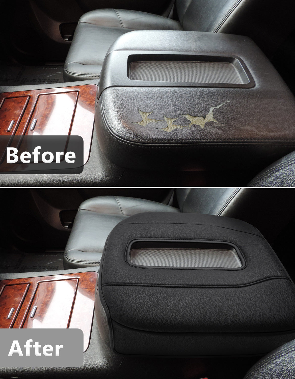 Center Console Armrest Cover for Bucket Seat 2007-2014 Chevy Silverado 1500 2500 3500,2007-2014 Chevy Avalanche & Suburban & Tahoe,2007-2014 GMC Sierra 1500 2500 3500,2007-2014 GMC Yukon