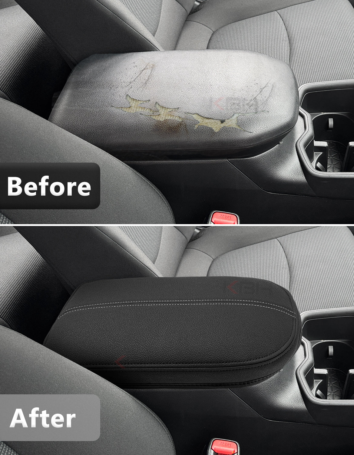 Center Console Armrest Cover Pad for Toyota Rav4 2019-2025 Inner Pocket