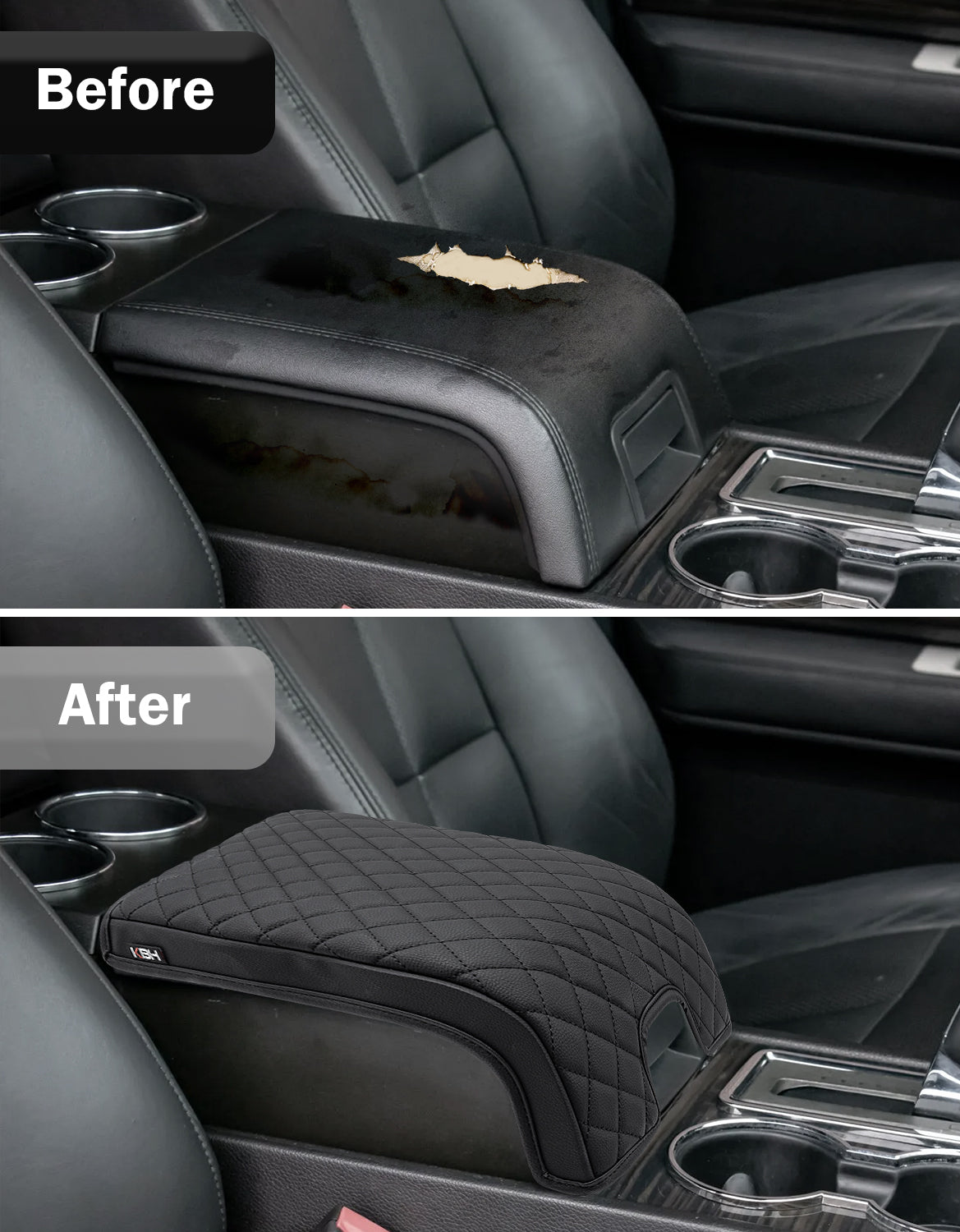 KBH Center Console Armrest Cover Pad for Lincoln Navigator 2007-2014