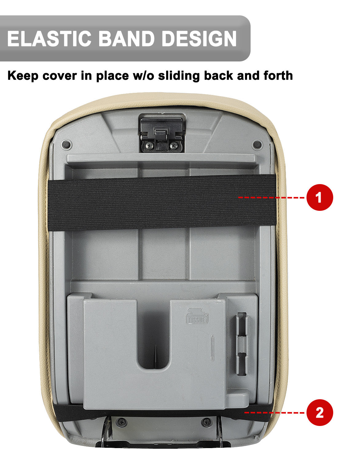 KBH Center Console Armrest Cover Cushion Pad Protector for 2010-2024 Toyota 4Runner