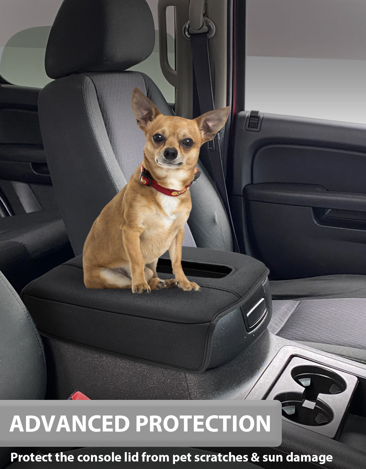 Center Console Armrest Cover for Bucket Seat 2007-2014 Chevy Silverado 1500 2500 3500,2007-2014 Chevy Avalanche & Suburban & Tahoe,2007-2014 GMC Sierra 1500 2500 3500,2007-2014 GMC Yukon
