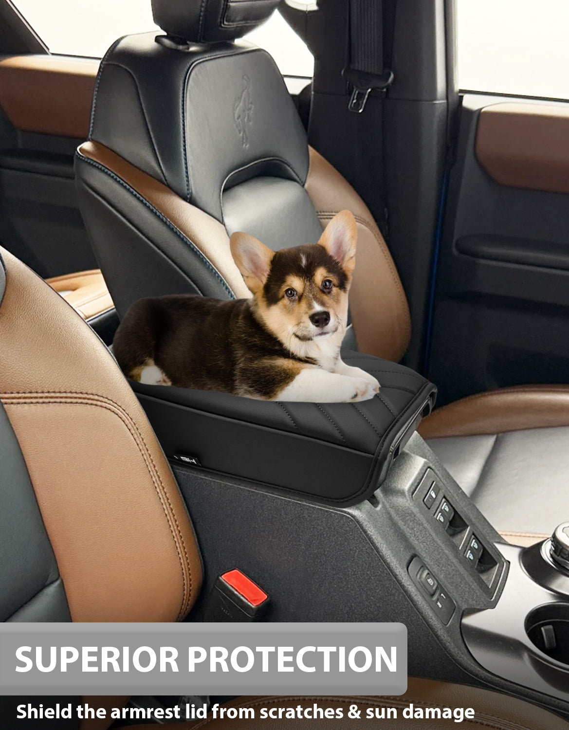 KBH Center Console Armrest Cover Pad for 2021-2026 Ford Bronco