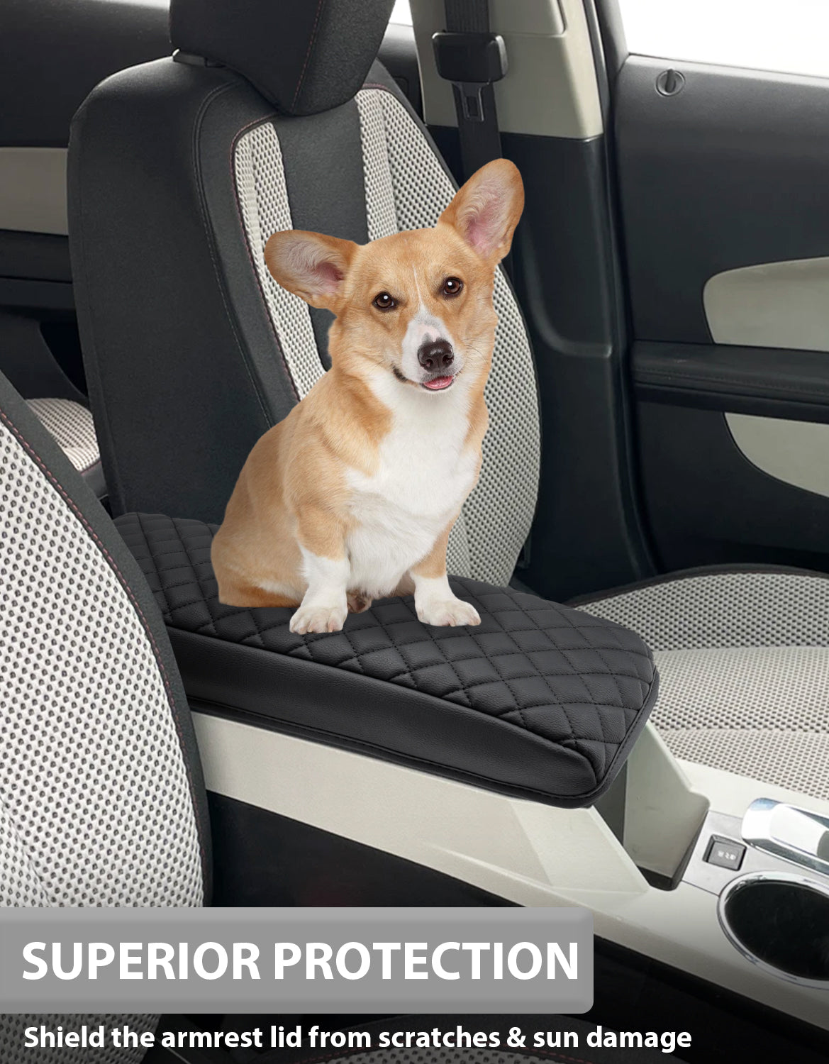 Center Console Armrest Cover for 2010-2017 Chevy Equinox,2010-2017 GMC Terrain
