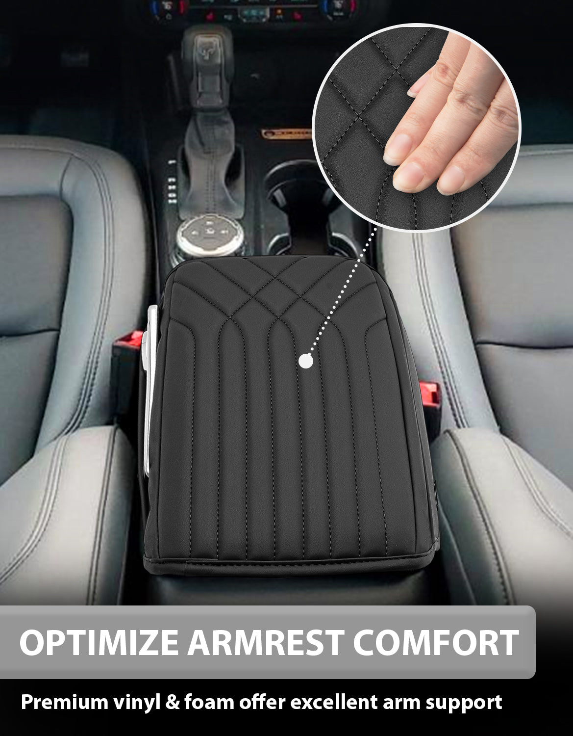 KBH Center Console Armrest Cover Pad for 2021-2026 Ford Bronco