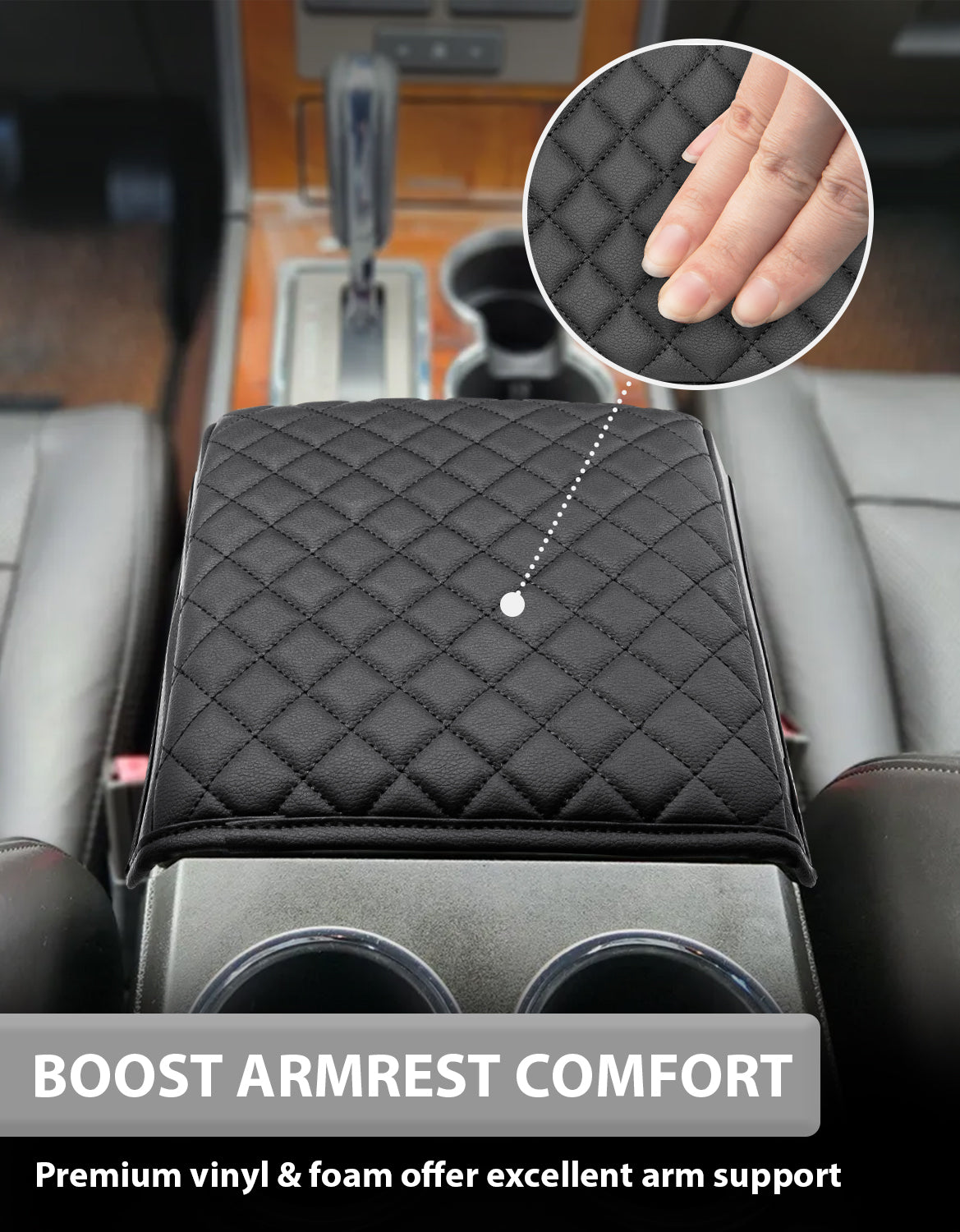 KBH Center Console Armrest Cover Pad for Lincoln Navigator 2007-2014