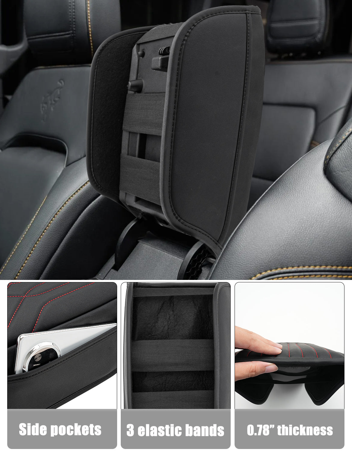 KBH Center Console Armrest Cover Pad for 2021-2026 Ford Bronco