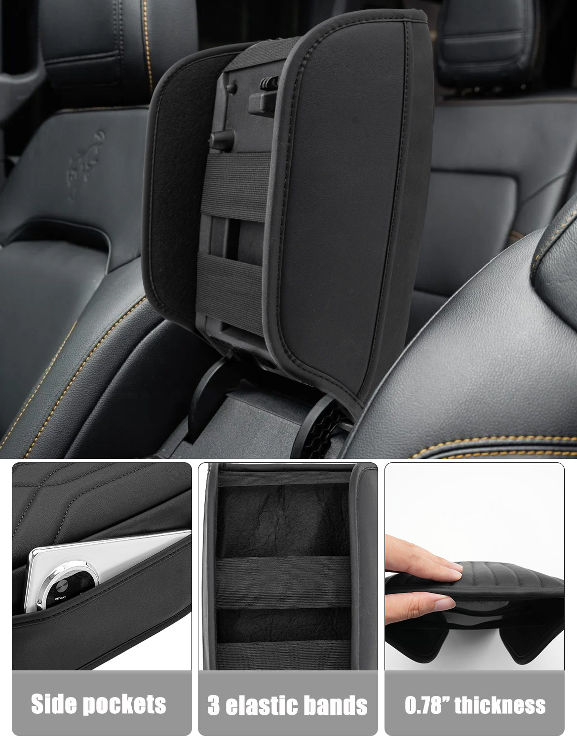 KBH Center Console Armrest Cover Pad for 2021-2026 Ford Bronco