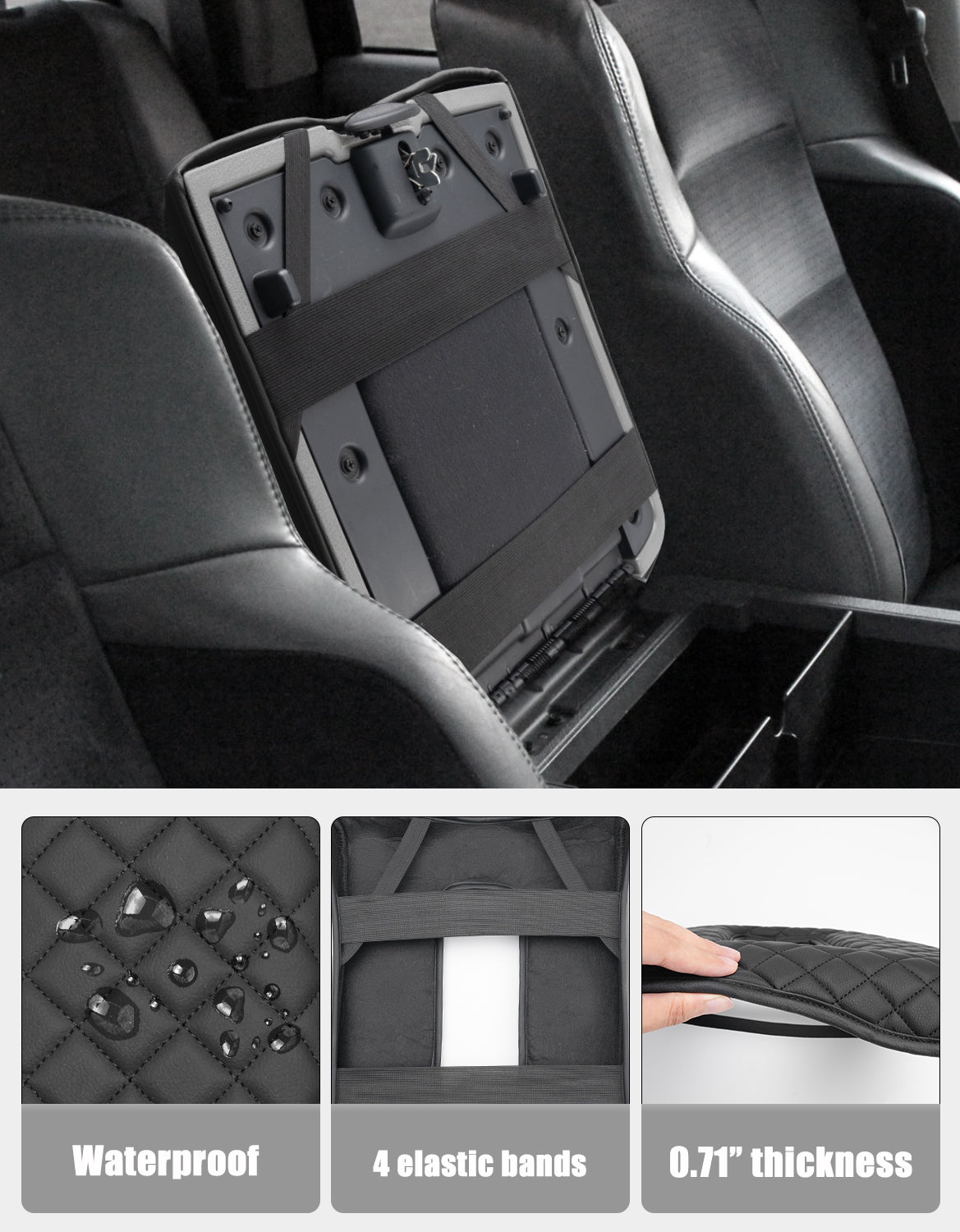KBH Center Console Armrest Cover Pad for Bucket Seat Dodge Ram Floor Business 2006-2009 Dodge Ram Floor Business
