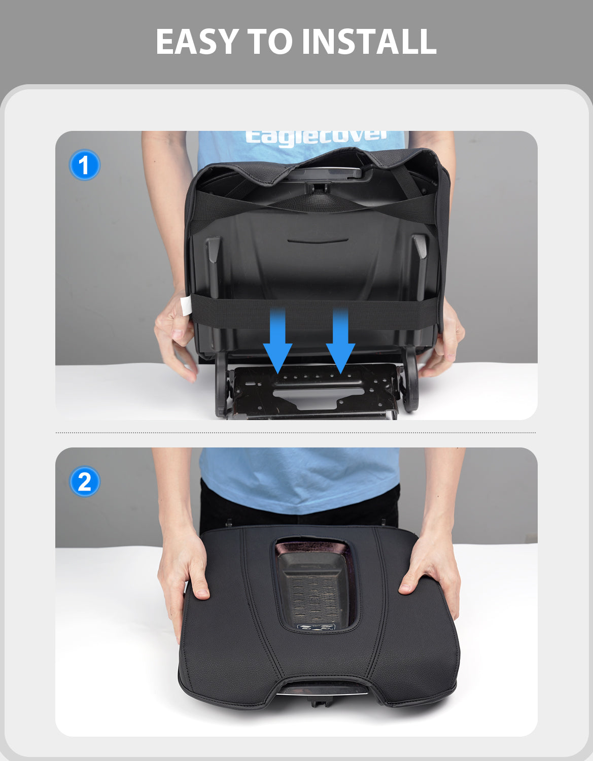 KBH Black Center Console Armrest Cover for 2015-2020 Cadillac Escalade