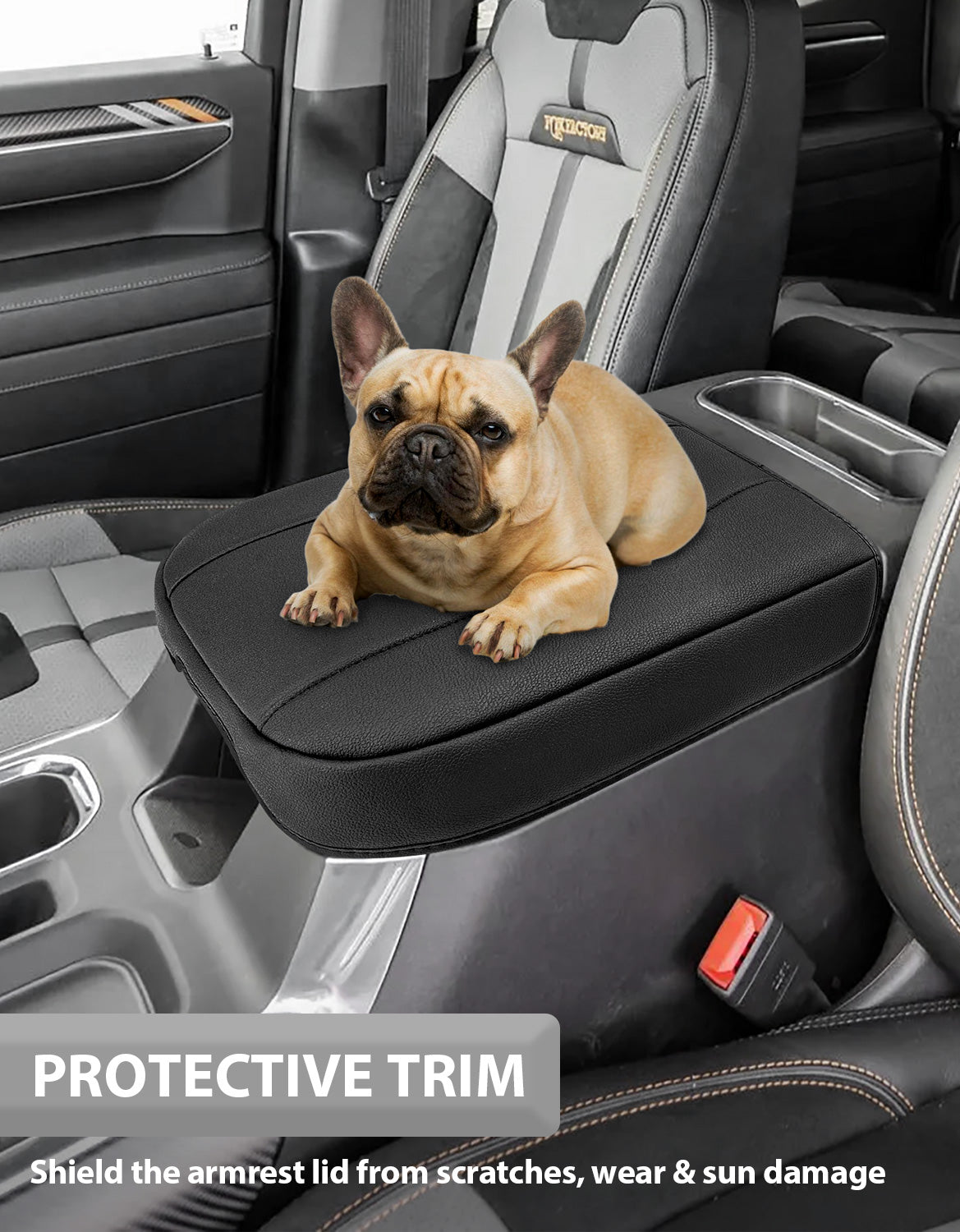 Thick Version Center Console Cushion Cover for Bucket Seat 2019-2026 GMC Sierra 1500 2500 3500,2019-2026 Chevy Silverado 1500 2500 3500, 2021-2026 Tahoe/Suburban/Yukon