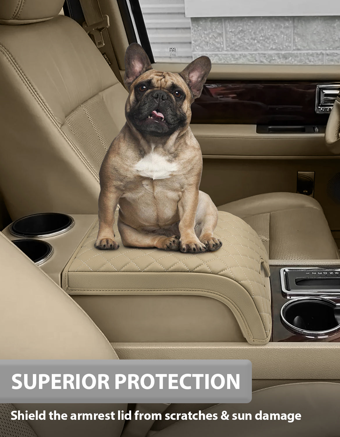 KBH Center Console Armrest Cover Pad for Lincoln Navigator 2007-2014