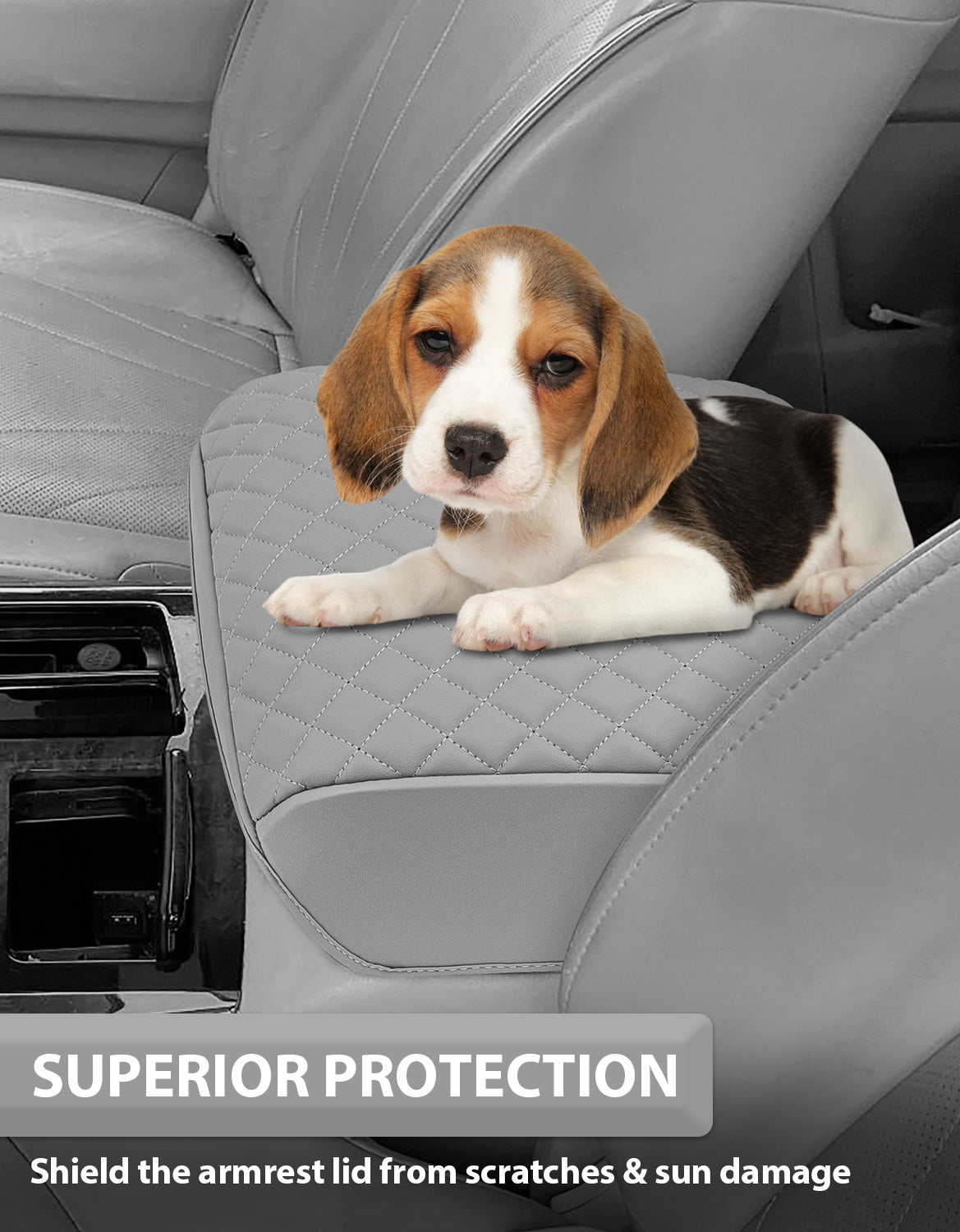 KBH Center Console Armrest Cover Pad Protector for Infiniti QX56 2011-2017, Infiniti QX80 2011-2017