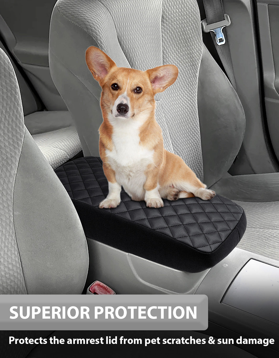 KBH Center Console Armrest Cover Pad Cushion Protector for Toyota Camry 2007-2011