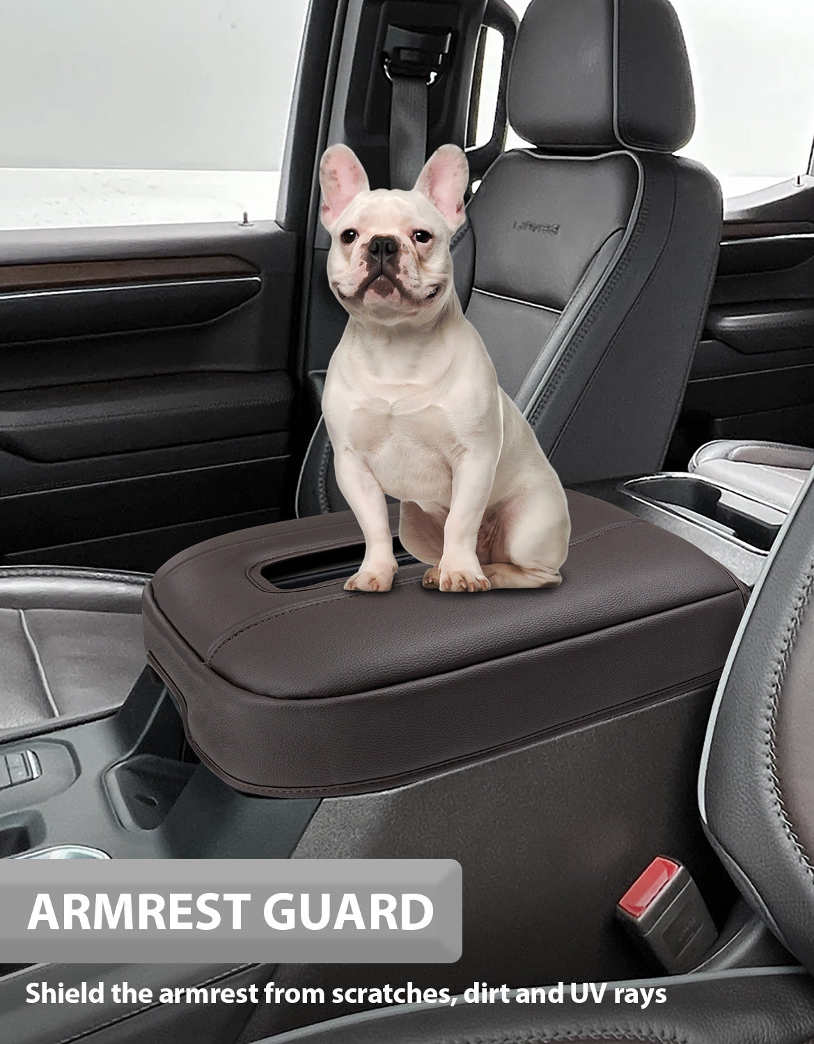 Thick Version Center Console Cushion Cover for Bucket Seat 2019-2026 GMC Sierra 1500 2500 3500,2019-2026 Chevy Silverado 1500 2500 3500, 2021-2026 Tahoe/Suburban/Yukon