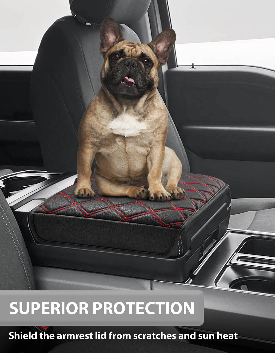 KBH Center Work Surface Armrest Cushion for 2021-2026 Ford F150, 2022-2026 F150 Lightning