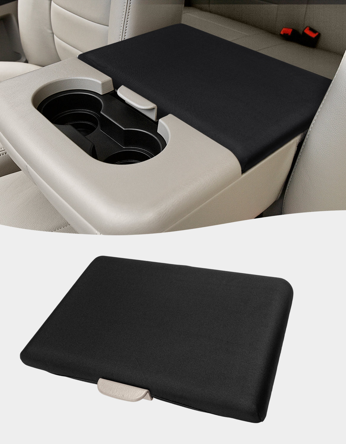 KBH Center Console Armrest Cover for Jump Seat 1999-2010 Ford F250 F350 F450 Super Duty