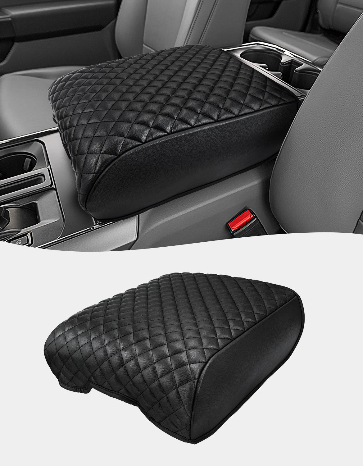 KBH Center Console Armrest Cover Pad for Bucket Seat 2021-2025 Ford F-150