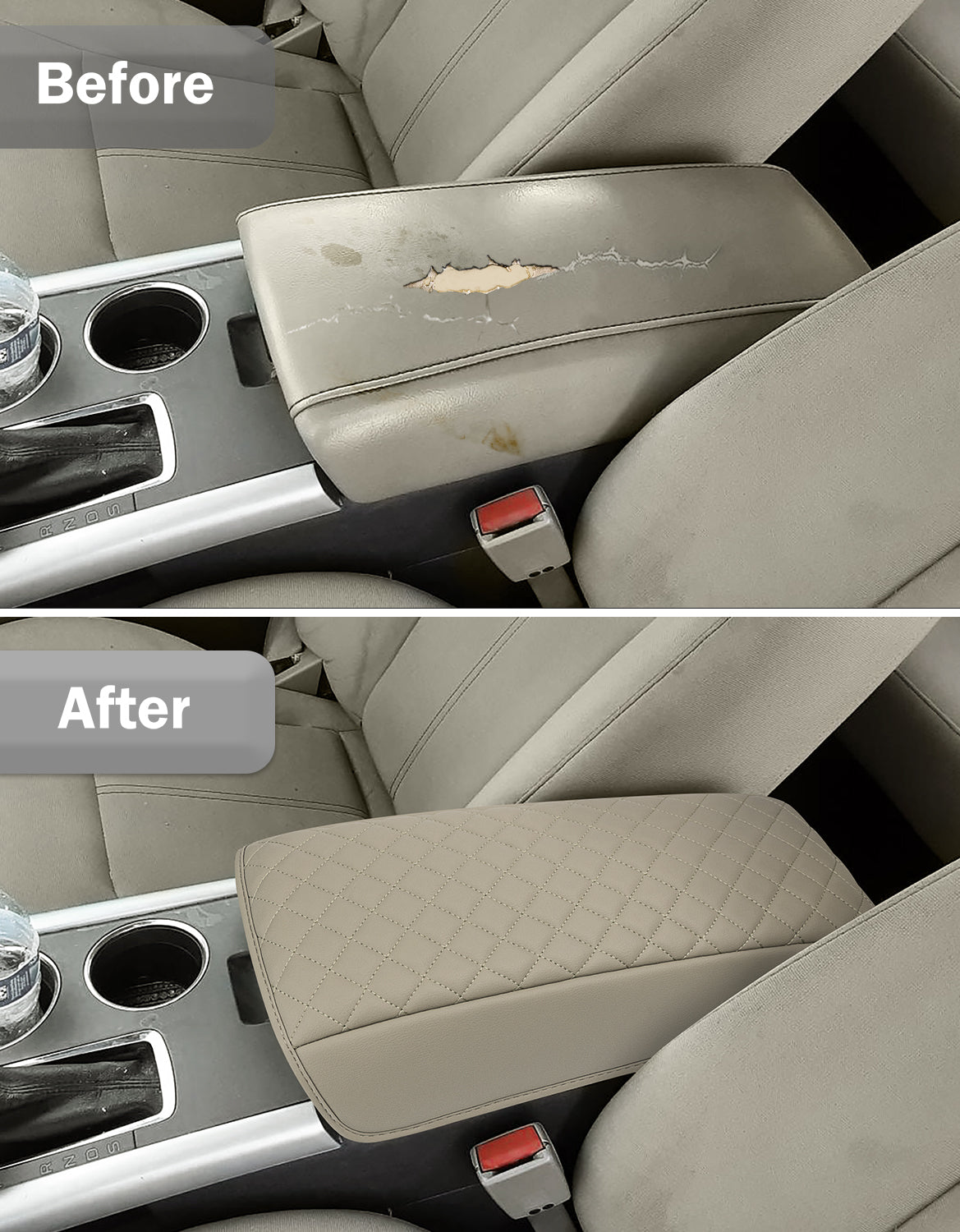 Center Console Armrest Cover Cushion Pad Protector for Ford Edge 2011-2014