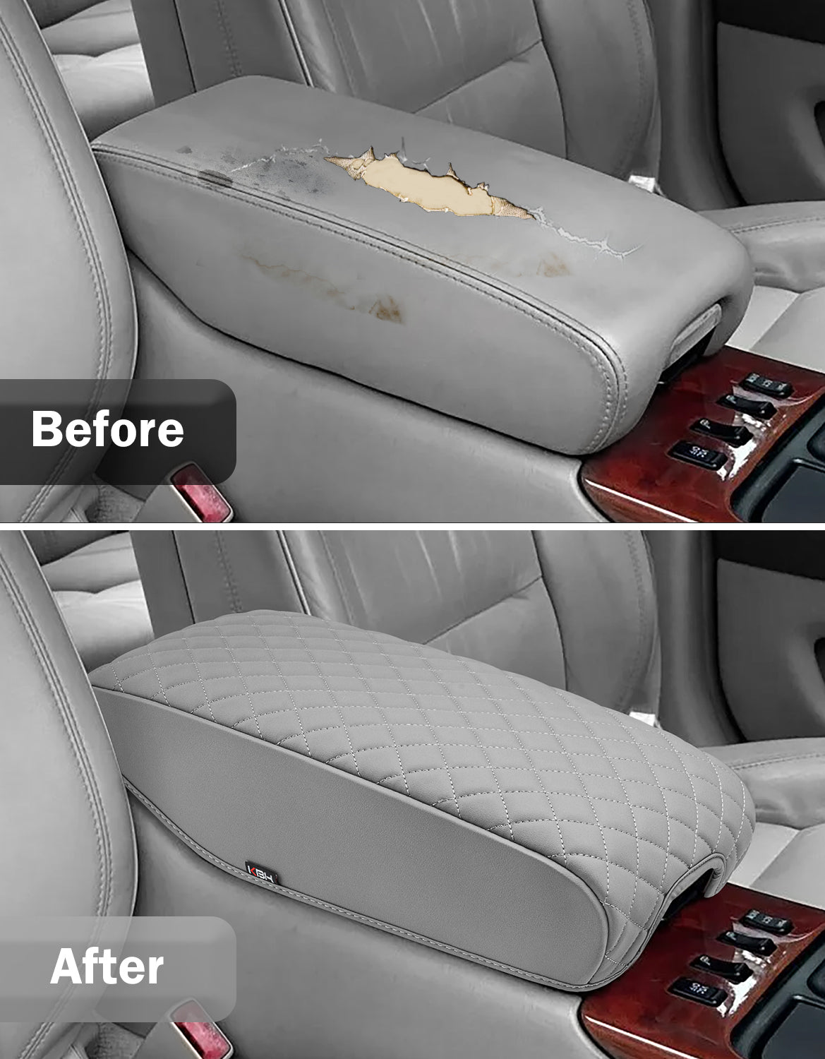 KBH Center Console Armrest Cover Pad for 1998-2005 Lexus GS300 GS400 GS430