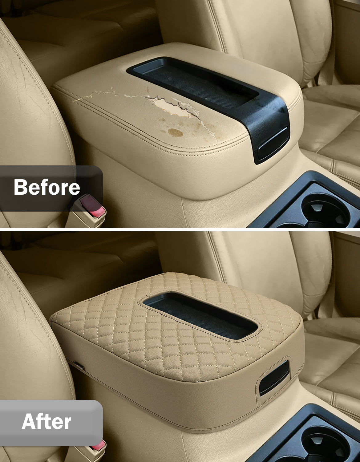 Center Console Armrest Cover for Bucket Seat 2007-2014 Chevy Silverado 1500 2500 3500,2007-2014 Chevy Avalanche & Suburban & Tahoe,2007-2014 GMC Sierra 1500 2500 3500,2007-2014 GMC Yukon