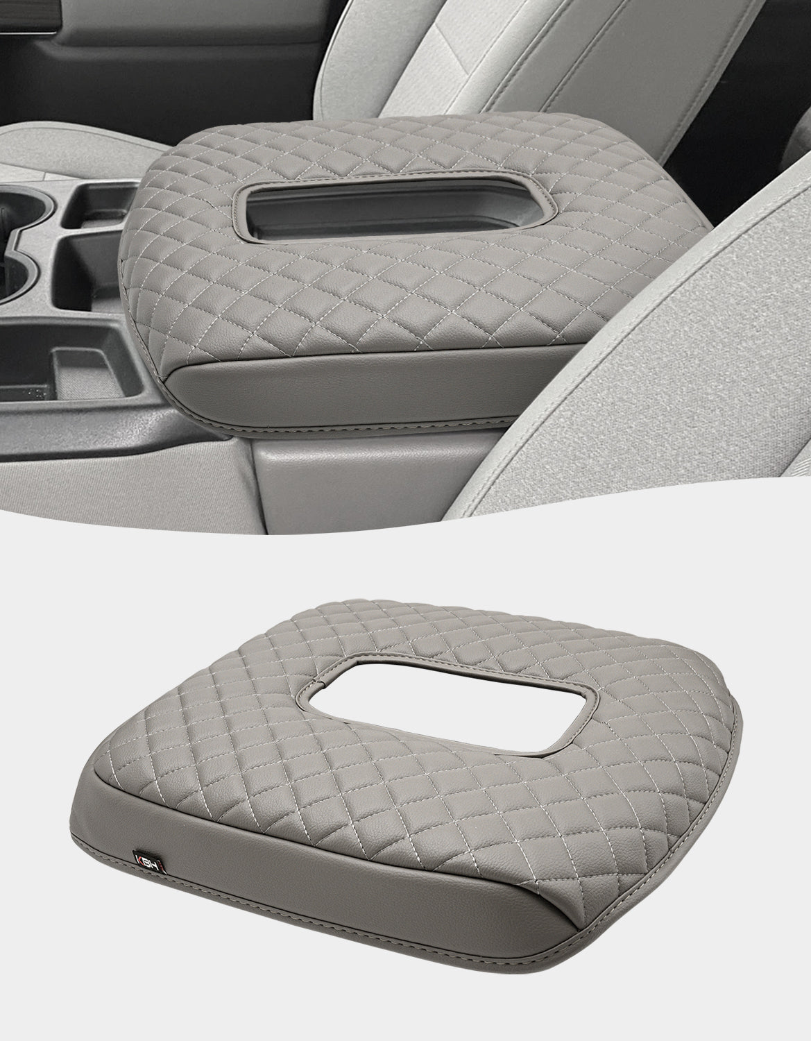 KBH Center Console Armrest Cover Pad for Jump Seat 2019-2026 GMC Sierra 1500 2500 3500,2019-2026 Chevy Silverado 1500 2500 3500