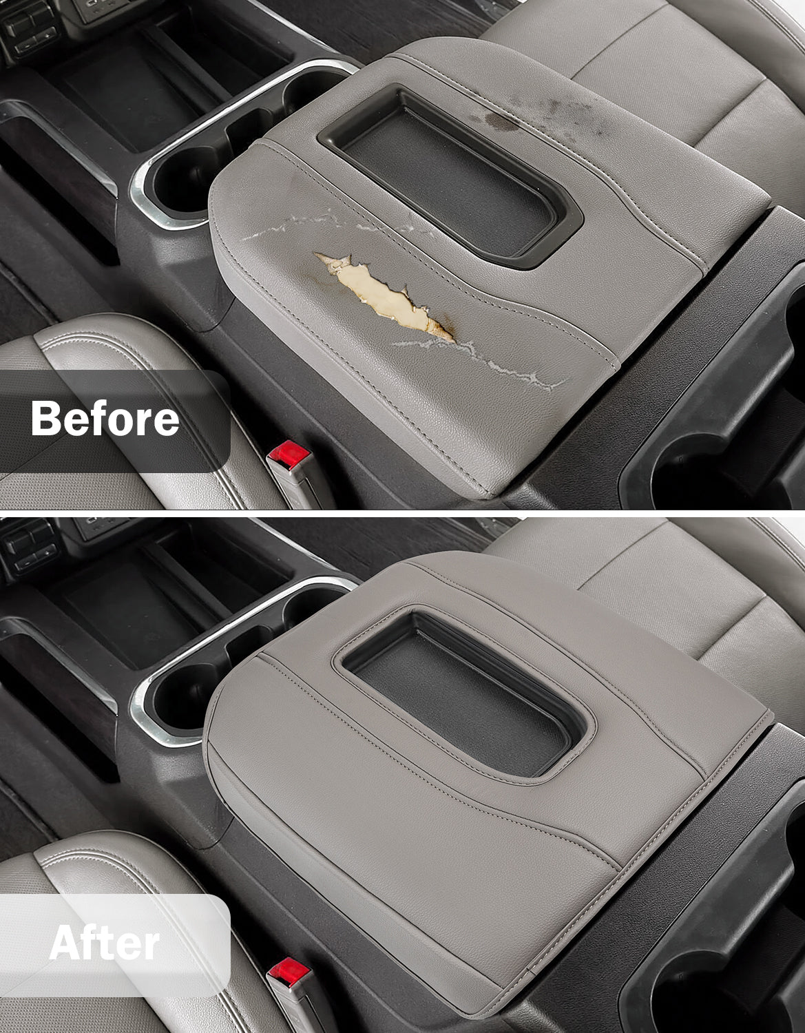 KBH Center Console Cushion Cover for Bucket Seat 2019-2026 GMC Sierra 1500 2500 3500,2019-2026 Chevy Silverado 1500 2500 3500, 2021-2026 Tahoe/Suburban/Yukon