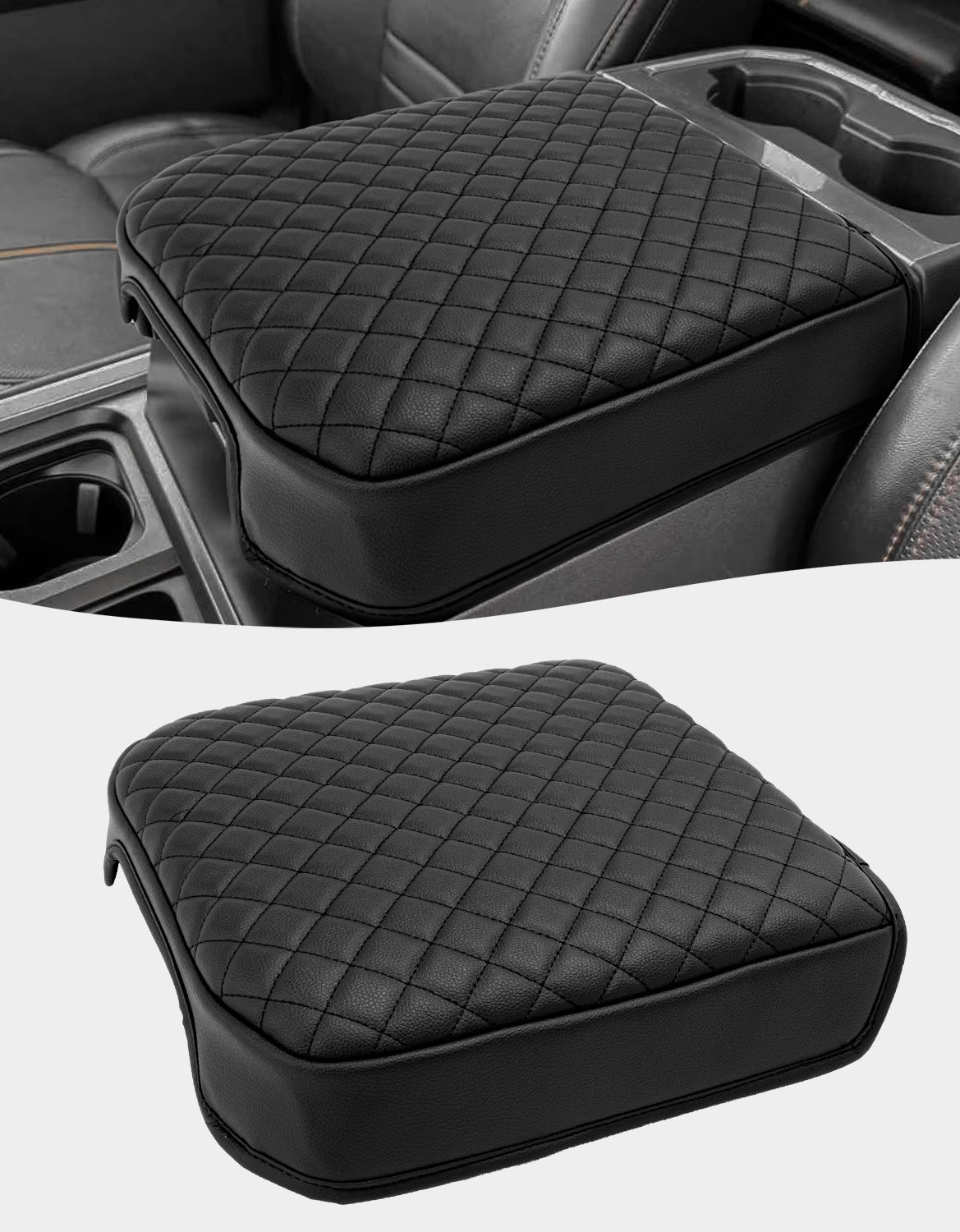 KBH Center Console Cover Pad for Bucket Seat 2023-2026 Ford F250 F350 F450 F550 Super Duty