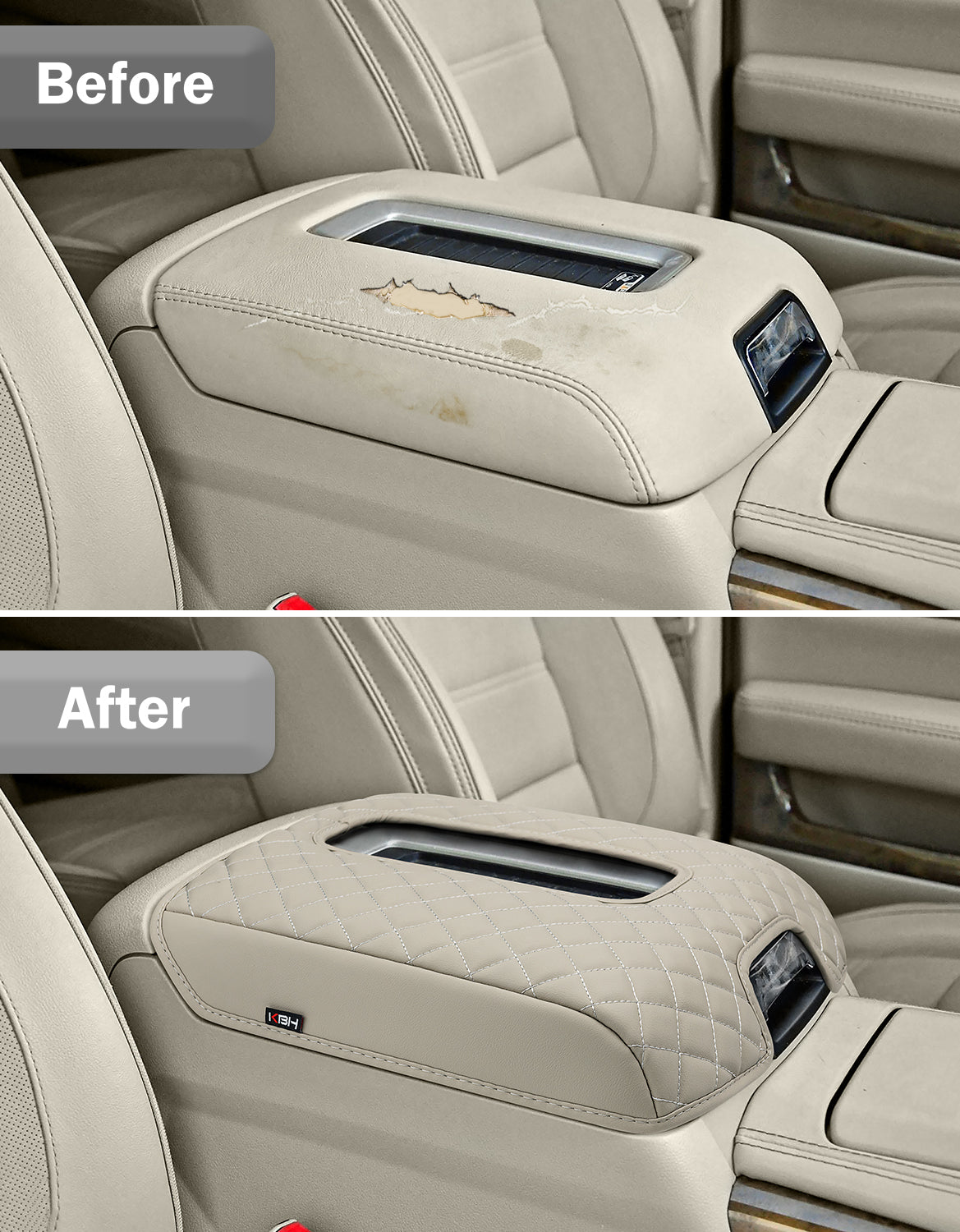 Center Console Armrest Cover Pad for Bucket Seat 2014-2018 Chevy Silverado 1500 2500 3500,2014-2018 GMC Sierra 1500 2500 3500,2015-2020 Tahoe/Yukon/Suburban