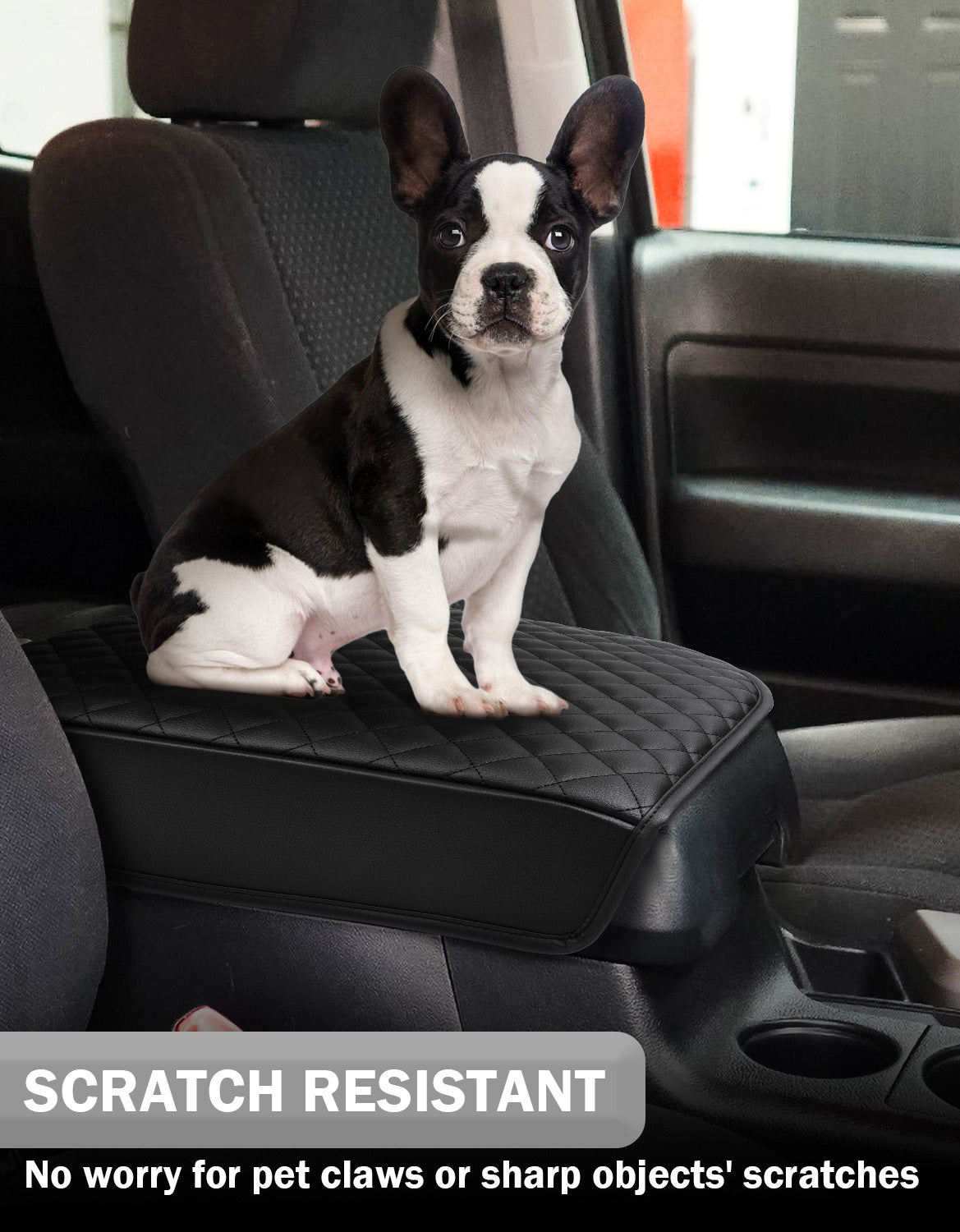 KBH Center Console Armrest Cover Cushion Pad Protector for 2007-2013 Toyota Tundra,2008-2022 Toyota Sequoia