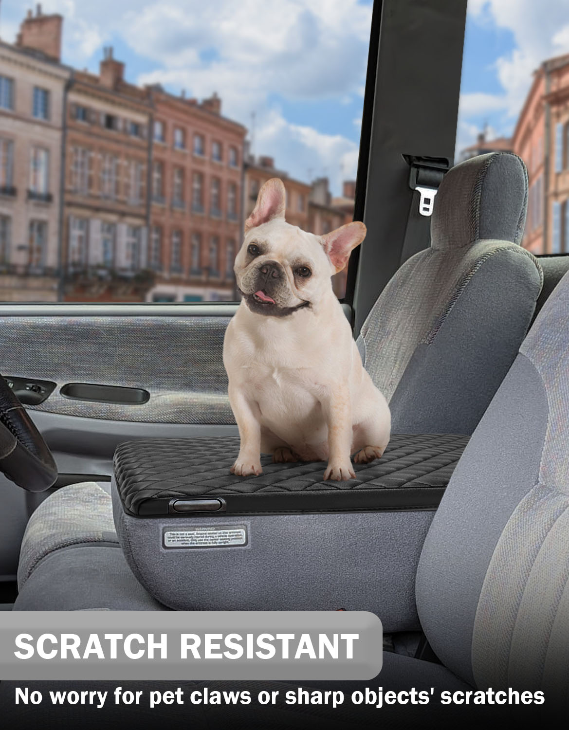 KBH Black Center Console Armrest Cover for Jump Seat 1994-2001 Dodge Ram 1500 2500 3500