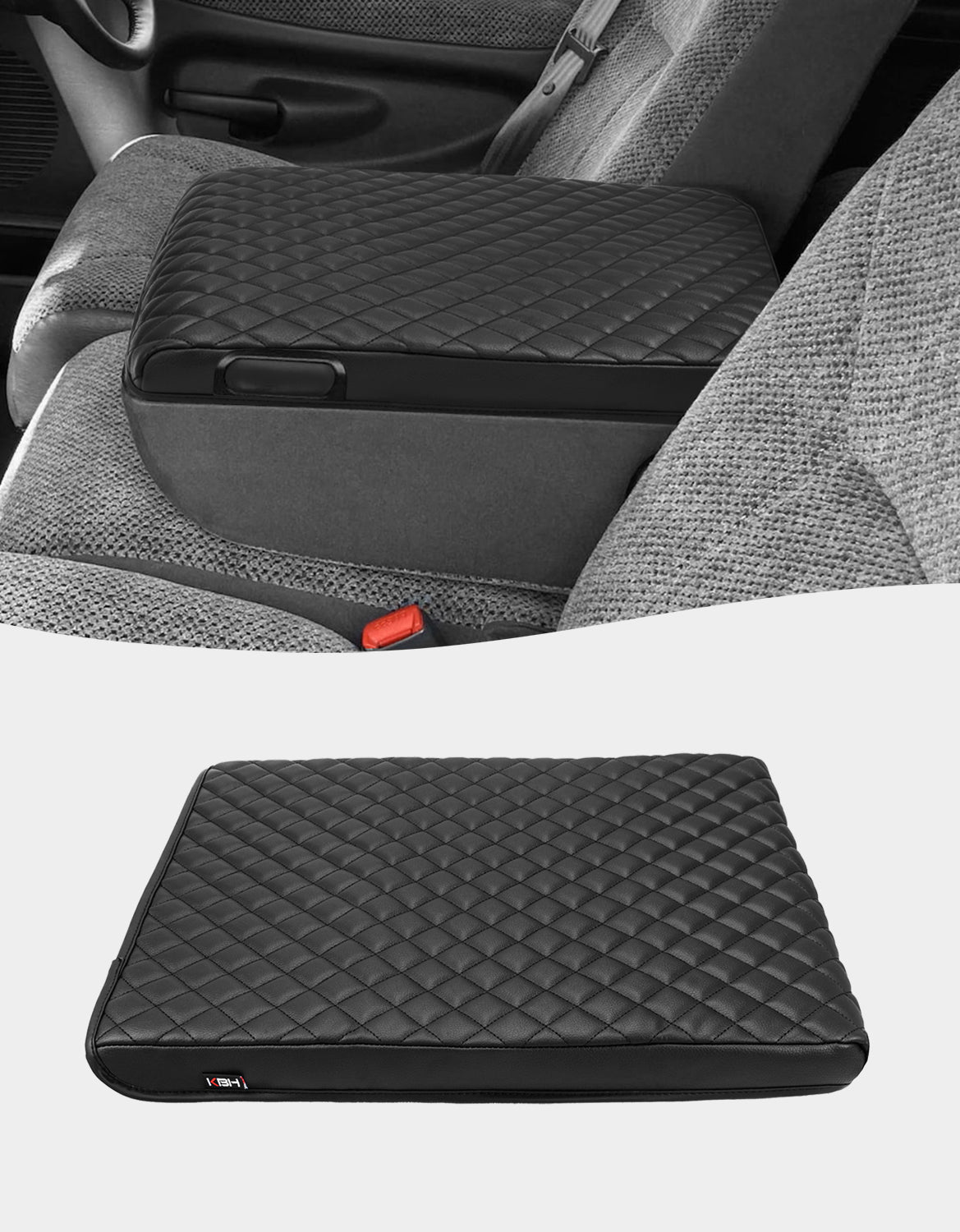 KBH Black Center Console Armrest Cover for Jump Seat 1994-2001 Dodge Ram 1500 2500 3500