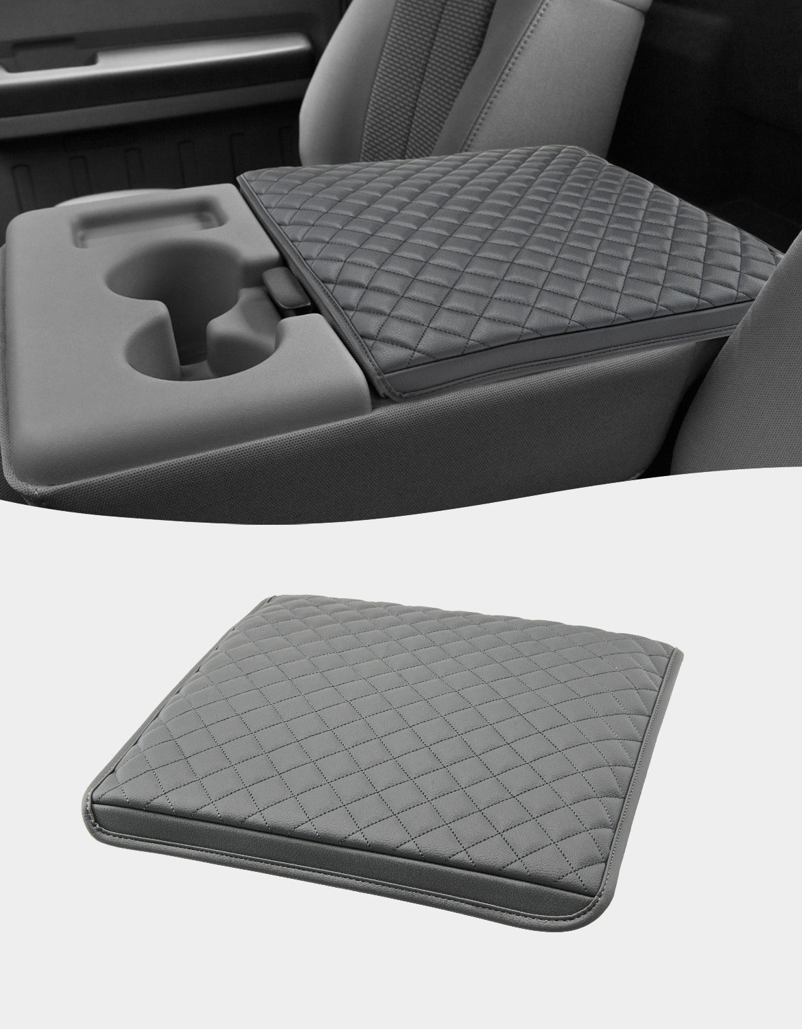 KBH Center Console Armrest Cover Pad for Jump Seat 2011-2016 Ford F250 F350 F450 Super Duty