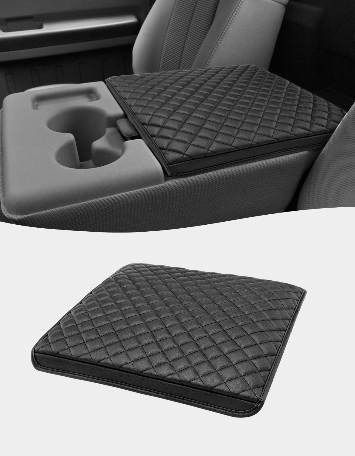 KBH Center Console Armrest Cover Pad for Jump Seat 2011-2016 Ford F250 F350 F450 Super Duty