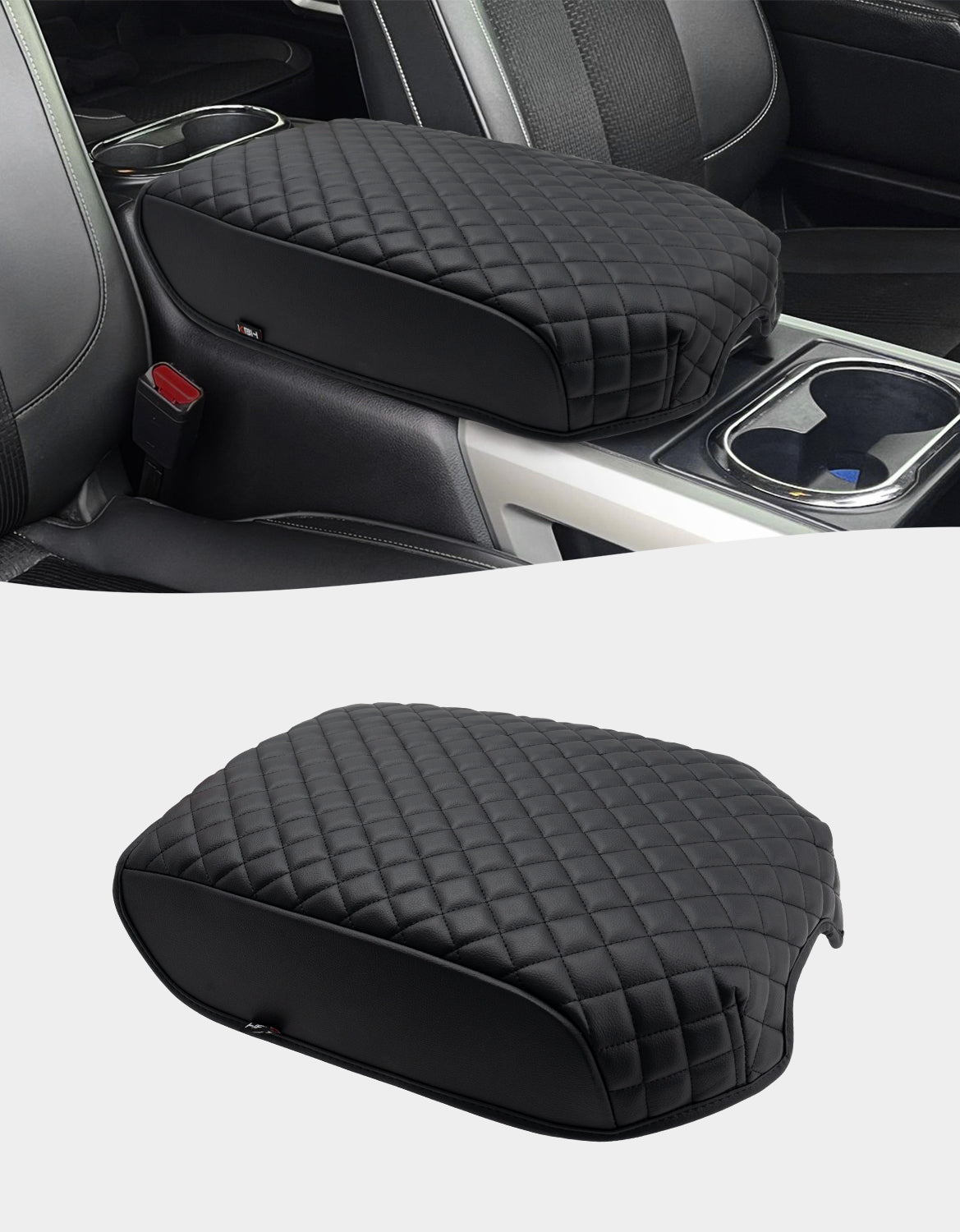 KBH Black Center Console Armrest Cover for Nissan Titan 2016-2024