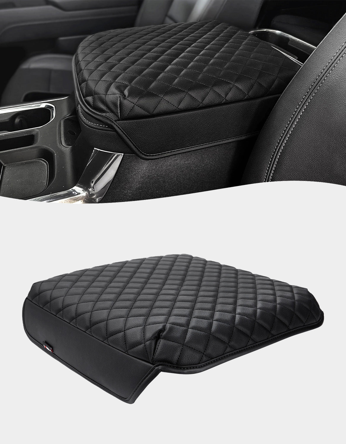 KBH Center Console Armrest Cover Pad for Bucket Seat 2019-2025 Chevy Silverado 1500 2500 3500,2019-2025 GMC Sierra 1500 2500 3500,2021-2025 Tahoe/Suburban/Yukon