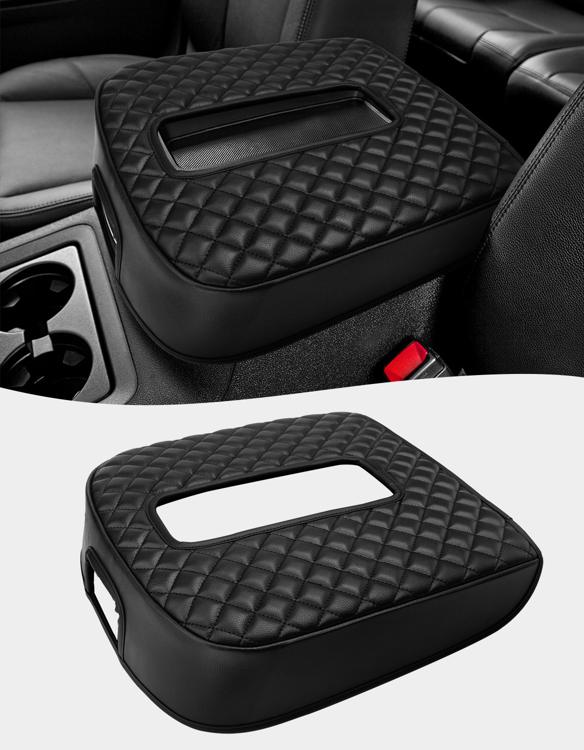 KBH Center Console Armrest Cover for Bucket Seat 2007-2014 Chevy Silverado 1500 2500 3500,2007-2014 Chevy Avalanche & Suburban & Tahoe,2007-2014 GMC Sierra 1500 2500 3500,2007-2014 GMC Yukon