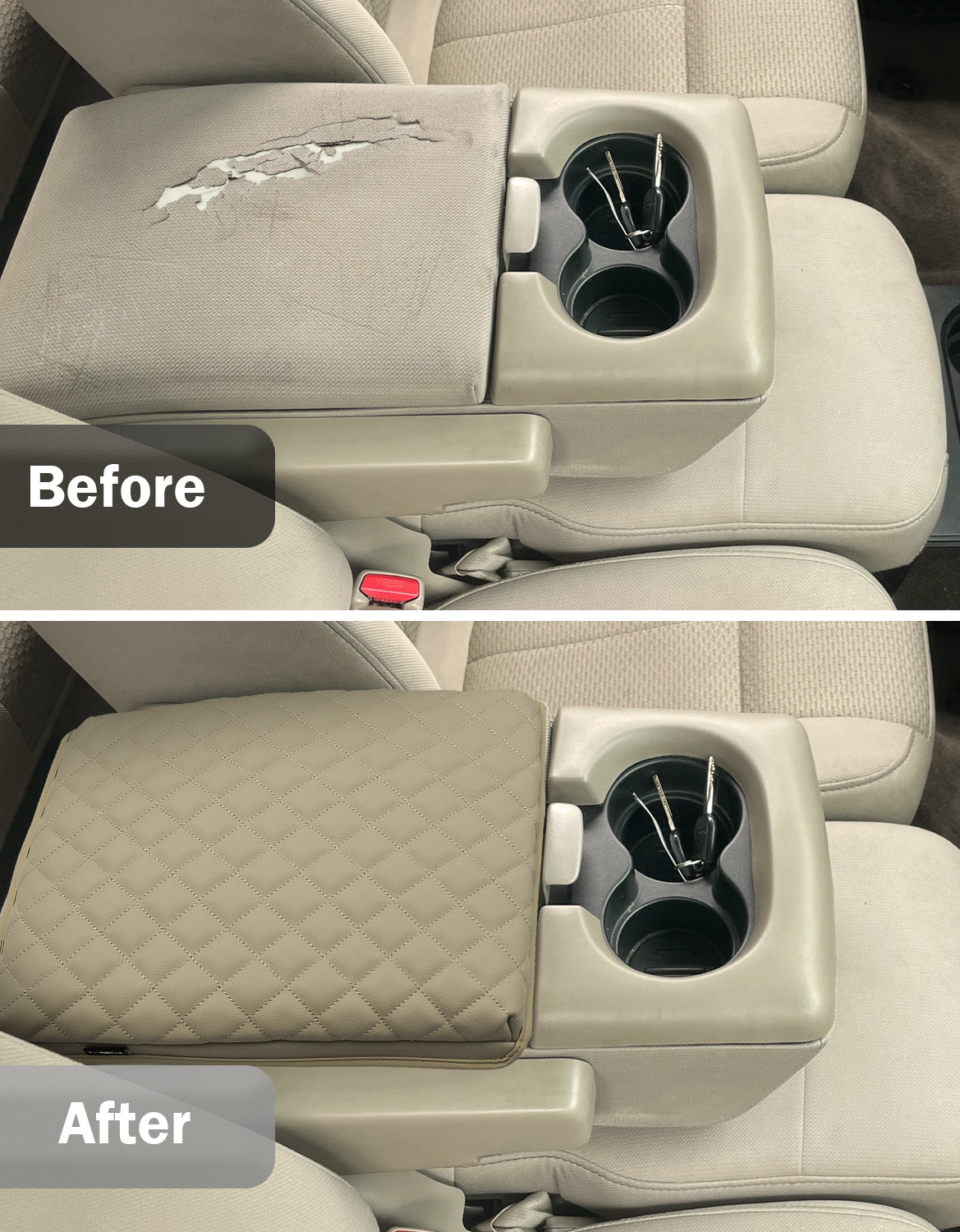 KBH Center Console Armrest Cover Pad for Jump Seat 2004-2010 Ford F150