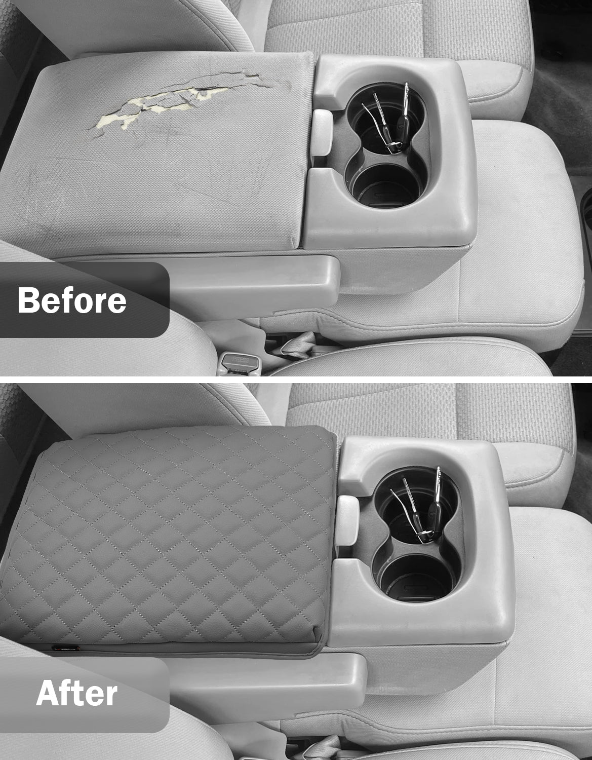 KBH Center Console Armrest Cover Pad for Jump Seat 2004-2010 Ford F150