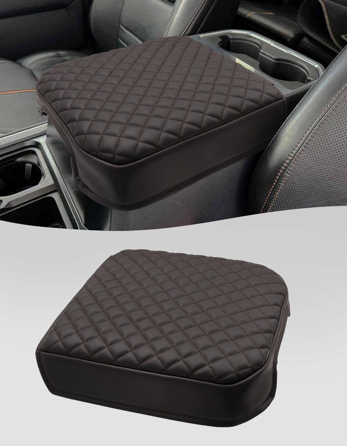 KBH Center Console Cover Pad for Bucket Seat 2023-2026 Ford F250 F350 F450 F550 Super Duty