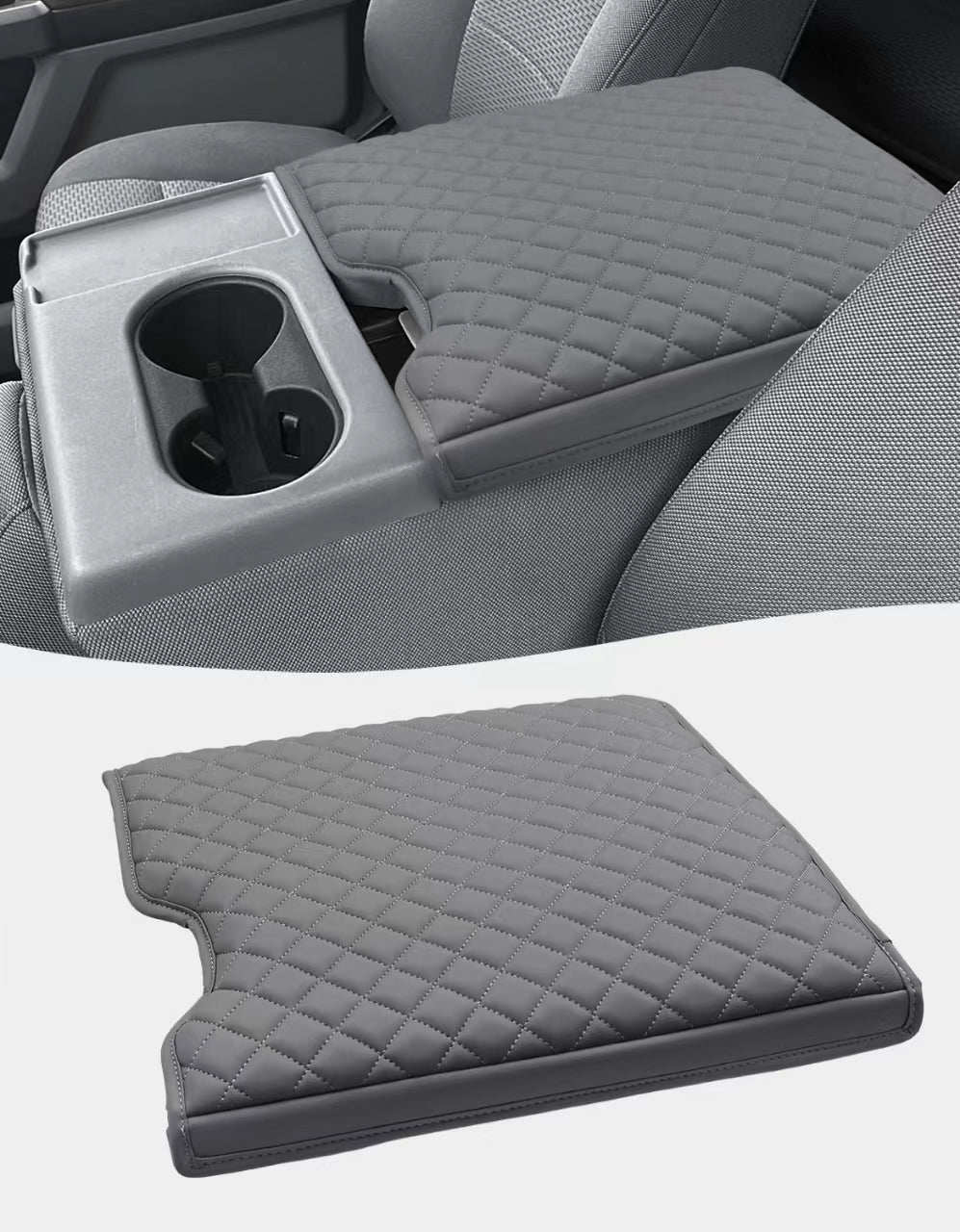 KBH Center Console Armrest Cover Pad for Jump Seat 2015-2025 Ford F150, 2017-2025 Ford F250 F350 F450 F550 Super Duty
