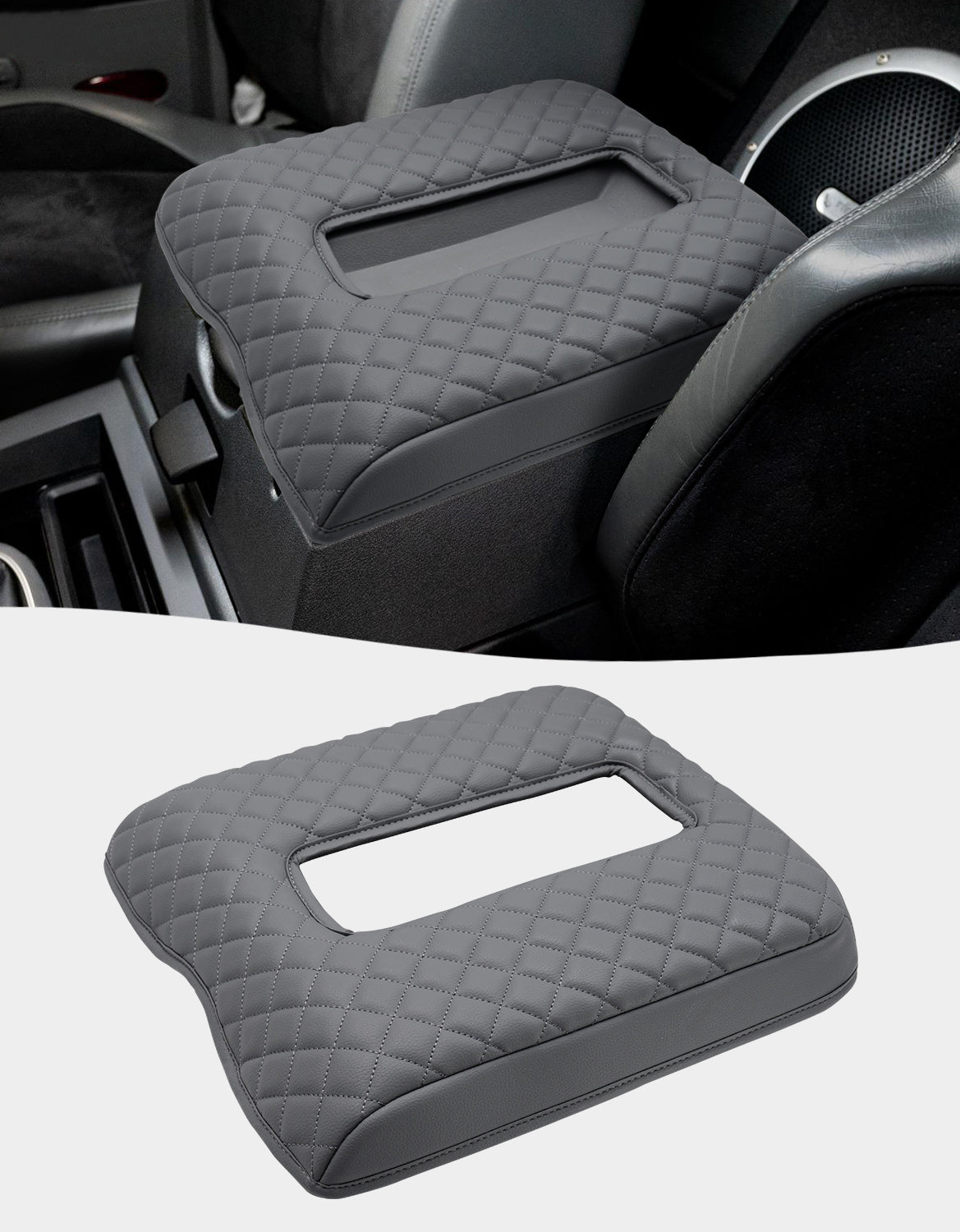 KBH Center Console Armrest Cover Pad for Bucket Seat Dodge Ram Floor Business 2006-2009 Dodge Ram Floor Business
