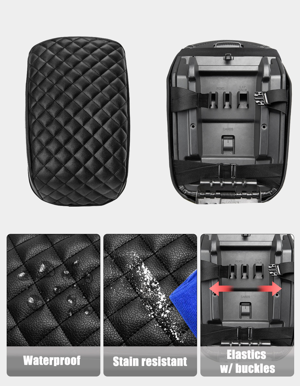 KBH Center Console Armrest Cover Pad Protector for 2011-2019 Ford Explorer