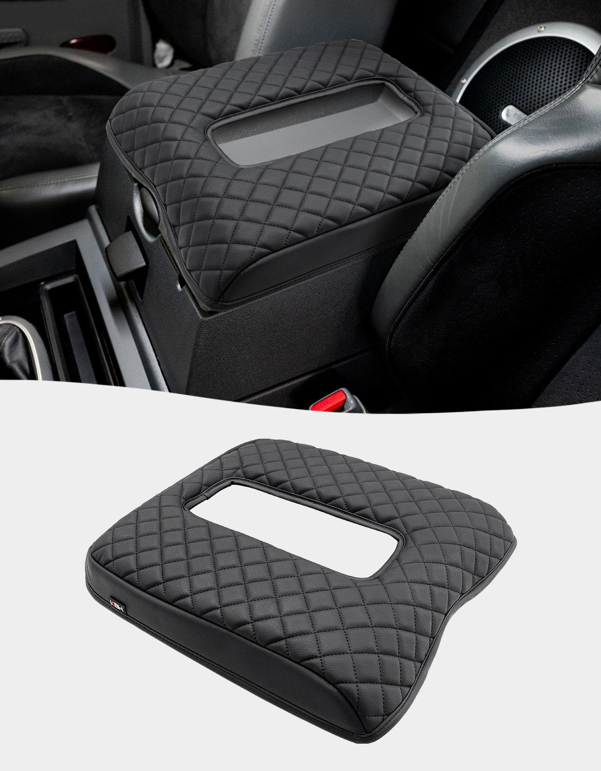 KBH Center Console Armrest Cover Pad for Bucket Seat Dodge Ram Floor Business 2006-2009 Dodge Ram Floor Business