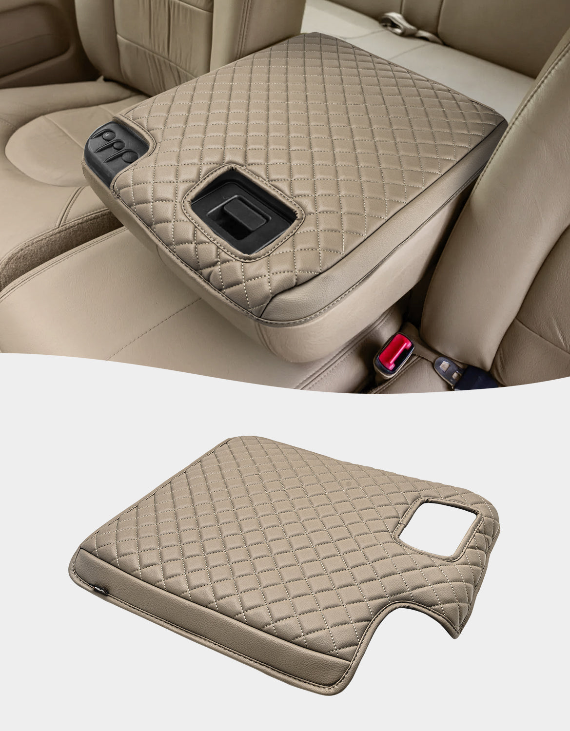 Center Console Armrest Cover Pad for Jump Seat 1999-2001 Ford F250 F350 F450 Super Duty