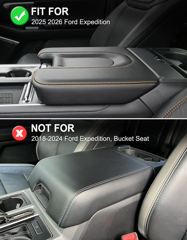 Center Console Armrest Cover Pad for Bucket Seat 2025 2026 Ford Expedition