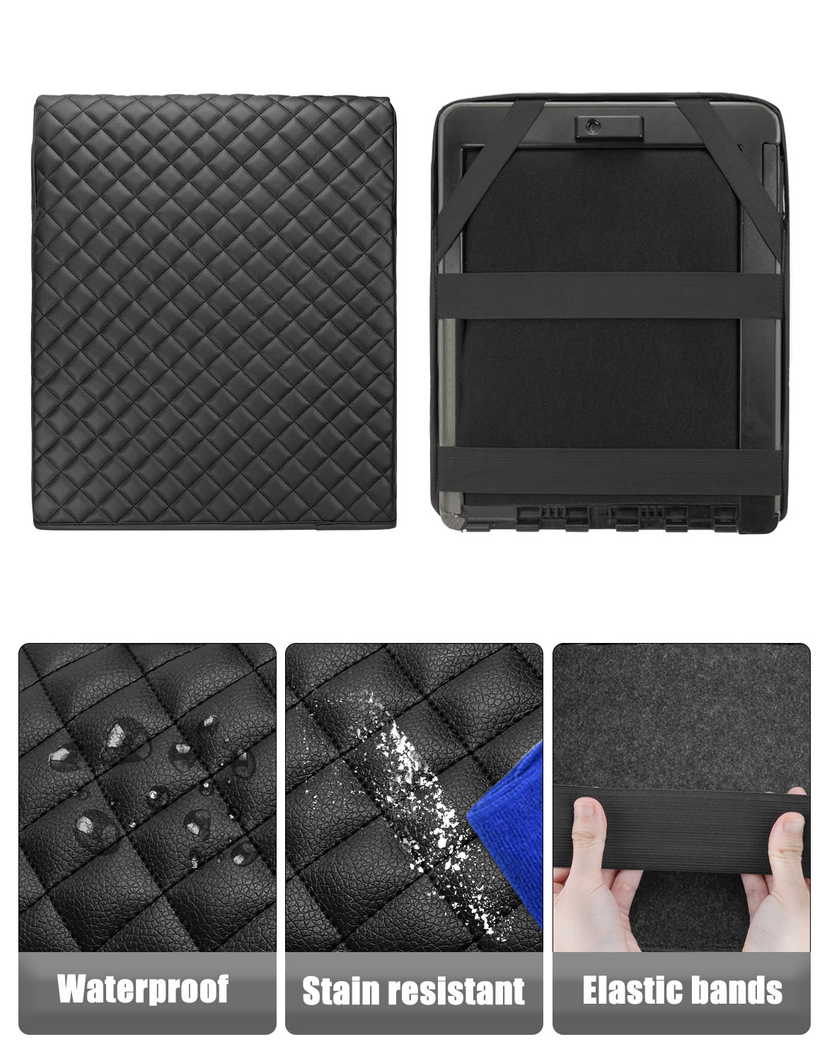 KBH Black Center Console Armrest Cover for Jump Seat 1994-2001 Dodge Ram 1500 2500 3500